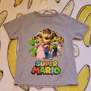 Super Mario Kids Gray T-Shirt